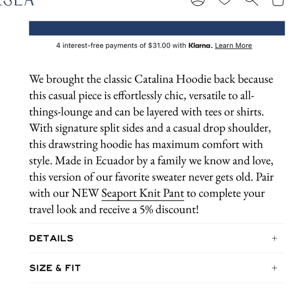 Mersea Catalina Hoodies NWOT - Picture 8 of 10